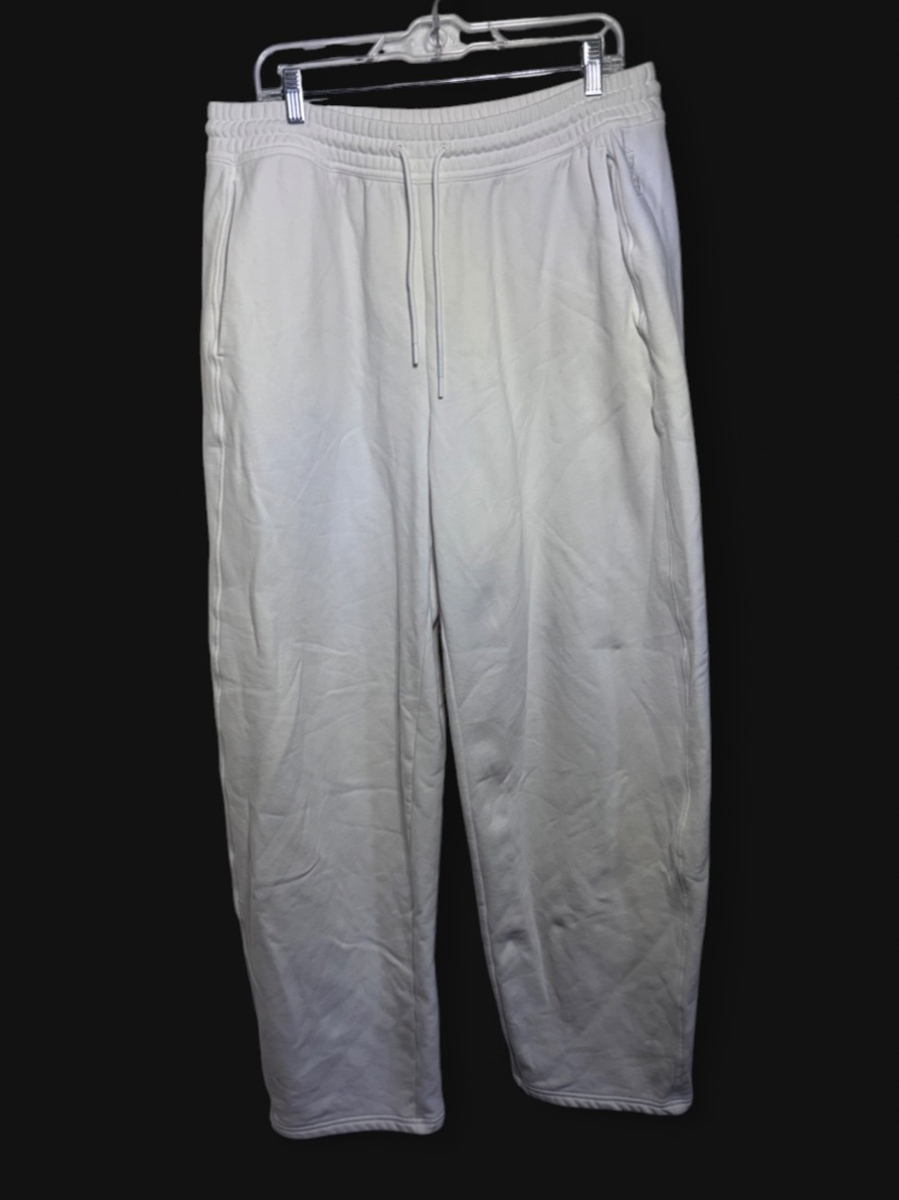 Athleta Women’s Forever Fleece Wide Leg White Sweatpants Large Tall